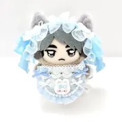 ちみけもますこっと　スタイ&ヘッドドレス　2点セット　#16 水色×うさぎ