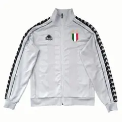 【美品】Kappaライトグレー×ブラック フルジップ ジャージ ジャケットメンズ