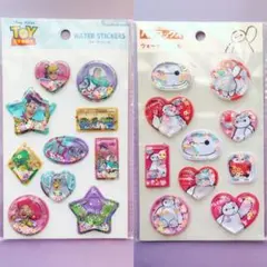 トイストーリー ベイマックス ウォーターシール 新作 ディズニー 2枚 セリア