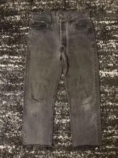 LEVI'S 501 USA製 先染めブラック カットオフ W30 L30