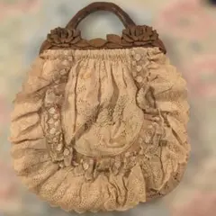 アンティーク リボンの刺繍ポーチ 花かご 1820〜1830年頃 - メルカリ