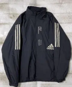 【美品】アディダスウインド ナイロンジャケット黒メンズL