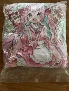 桜ミク おおきなスクエアクッション 〜和風喫茶ver.〜 2種コンプセット