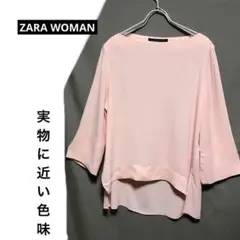【ザラウーマン】ZARA WOMAN シフォンブラウス　とろみ　薄手　Lサイズ