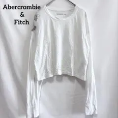 アバクロンビー＆フィッチ【XS】クロップド丈　ロンT ホワイト 長袖　トップス