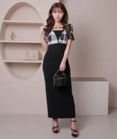 LIP SERVICE 2wayバイカラーニットワンピース