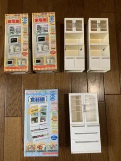 リーメント ぷちお台所 家電棚 木目ダーク 2点 展示用 家具付き リーメント ぷちお台所 家電棚 木目ダーク 2点 展示用 家具付き