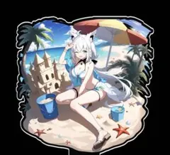 ホロライブ 水着 白上フブキ B2タペストリー - メルカリ