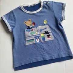 familiar セーラーカラー 半袖Tシャツ 80 マリン ブルー 刺繍 - メルカリ
