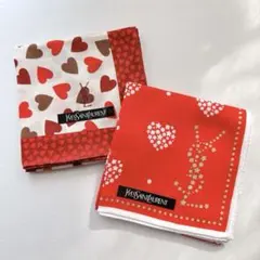 【 新品 未使用 】 イヴサンローラン ハンカチ 2枚セット ①