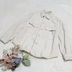 【ジーユー】GU メンズ コーデュロイCPOシャツ ベージュ S ○