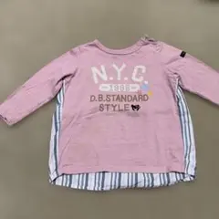 DOUBLE.B ピンク 長袖カットソー 80cm