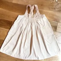女の子　L 120相当　ジャンバースカート　アイボリー 刺繍入り　ユニコーン