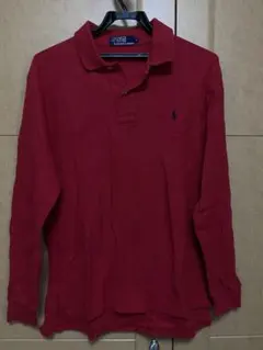 Polo by Ralph Lauren 赤 古着 長袖ポロシャツ L