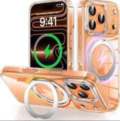 iPhone17Pro用ケース Magsafe対応 360°回転スタンド