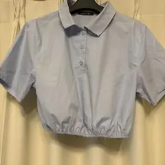 SHAGGIE 裾ゴム　バルーン　シャツ ライトブルーのサムネイル