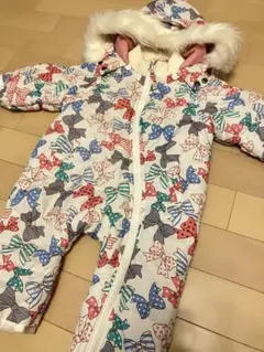 リボン柄 ベビー用可愛いジャンプスーツ アウター
