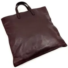 LOEWE ロエベ アナグラム ロゴ ナッパレザー ハンドバッグ ボルドーのサムネイル