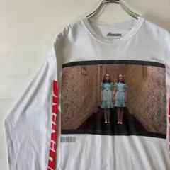 シャイニング　ロングTシャツ　ムービーT　Mサイズ　ホラーT　古着　ホワイトのサムネイル