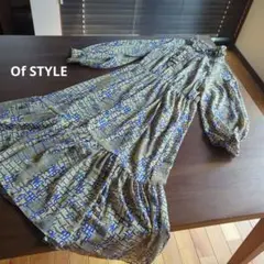 銀座マギー　Of STYLE フリル襟ティアードロングワンピース