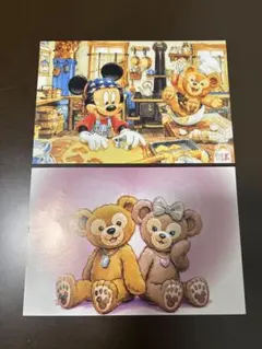 ディズニー ミッキー ダッフィー シェリーメイ ポストカード2枚セット