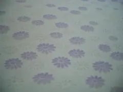 古布正絹の羽織裏地はぎれ白地に紫の花　200㎝　着物生地リメイクハンドメイド材料