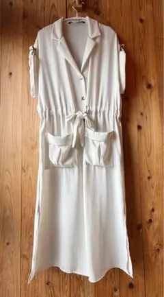 ZARA シャツワンピース ロングジャケット風 Sのサムネイル