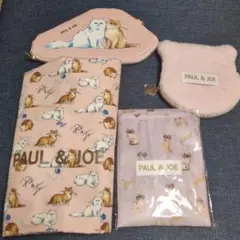 PAUL & JOE猫柄エコバッグトートバッグポーチ２個セットポールアンドジョー