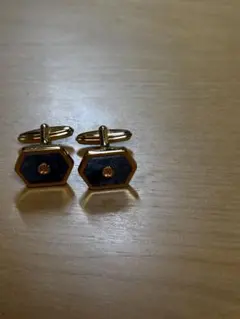 六角形の金色カフリンクス