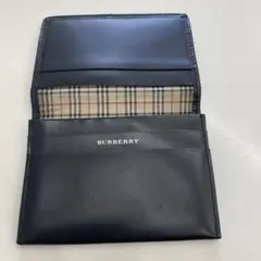 ゆ*。様 【希少】ヴィンテージ バーバリー 名刺入れ ノバチェック 布×革