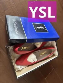 【難あり】Yves Saint Laurent 赤パンプス