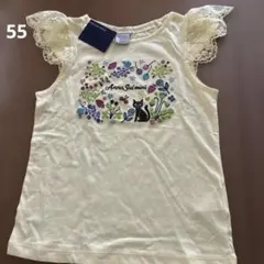 ♡新品未使用タグ付きAnna Sui mini 刺繍Tシャツ クリーム色120♡