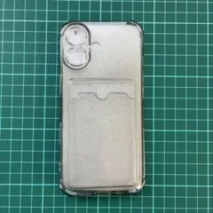 iPhone17用透明ケース カードポケット付き
