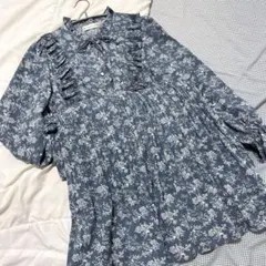 花柄 ロングワンピース Mサイズ 長袖のサムネイル