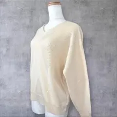 ★美品◆アーバンリサーチロッソ◆前後2WAYネック柄編みニットプルオーバー