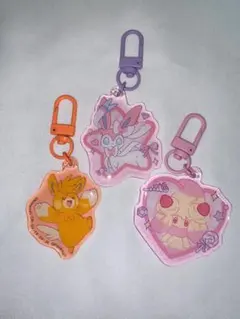 ナムコ限定 ポケモン アクリルキーホルダー 3個セット