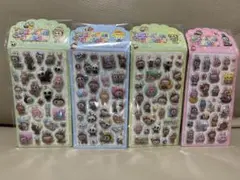 ラブブ 3Dレリーフステッカー 立体シール ぷくぷくシール 4セット