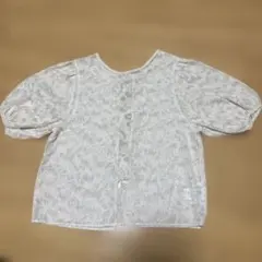 DISCOAT 前後2way レース　5分袖　ブラウス アイボリー　サイズフリー