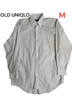 OLD UNIQLO 紺タグ ストライプシャツ M