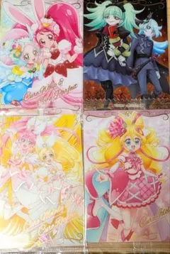 プリキュアカードウエハース12　アイドル　ホイップ　パルフェ　メロディ　リズム他