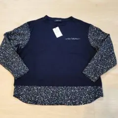 【新品】COMME CA FILLE 長袖カットソー 120-130ネイビー