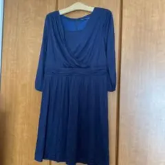 ２２オクトーブル 44 （XL）紺色ワンピース