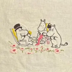 ディアゴスティーニたのしいムーミンキルト「刺しゅう絵 コーヒータイム」 完成品
