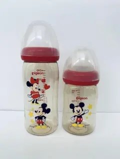 Pigeon ピジョン　ミッキーマウス 哺乳瓶 プラスチック製 母乳実感
