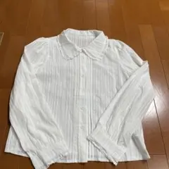 【新品】Dazyストライプ レース付き長袖シャツXL