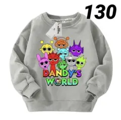 キッズトレーナー キャラクター スプランキー Sprunki グレー　130