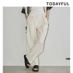 todayful tuck twill trousers 36