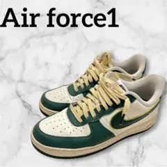 【希少】NIKE エアフォースワン スニーカー グリーン/ホワイト