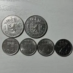 ☆オランダの大型銀貨　2 1/2グルデンと1G 2枚セット 1867，1855年　上品！ Yahoo!オークション -「オランダ 銀貨」の落札相場・落札価格