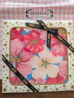 【未開封】FEILER フェイラー ハンカチ 2019 桜 ターコイズブルー